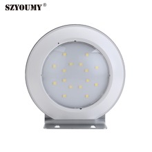 SZYOUMY-Lámpara de pared con Sensor de movimiento para jardín, luz Solar con 16LED, impermeable IP65, carcasa blanca y negra 2024 - compra barato