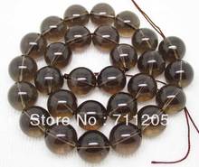 wholesale 28pcs ,14mm Natural Smoky Quartzs Round Loose Beads ,Min. Order is $10,we provide mixed wholesale for all items ! 2024 - buy cheap