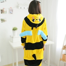 Adults Animal Pajamas Sets Cartoon Sleepwear Cosplay Zipper Women Men Winter Unisex Flannel Bee Pajamas 2024 - buy cheap