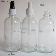 360pcs/lot 100ml Clear Glass Bottle, 100cc Transparent Glass Dropper Bottle, 100cc Glass Essential Oil Bottle 2024 - buy cheap