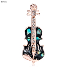 Liga clássico Esmalte violino Pinos Broche Broche de Metal Pinos Cachecol Presente de Natal Acessórios Banquete Casamentos Romântico H1279 2024 - compre barato