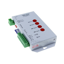 LED T1000S 128 Pixels Controlador de Cartão SD, DC5 ~ 24 v, para WS2801 WS2811 WS2812B LPD6803 LED 2048 luz de tira da lâmpada 2024 - compre barato