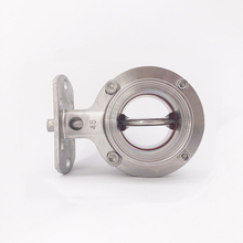 Sanitary stainless steel 304 O.D 19-76 mm Quick-fit bracket butterfly Sanitary  valve High platform clamp type butterfly valve 2024 - buy cheap