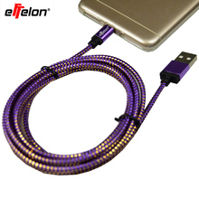 Effelon 1 м/2 м/20 см Цветные Нейлон Micro USB кабель зарядное устройство синхронизации данных кабель USB шнур Для Android-смартфон для планшетных ПК 2024 - купить недорого