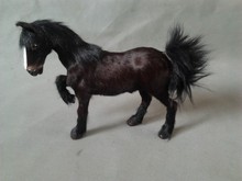Brinquedo de cavalo simulaiton de polietileno & furs, presente de modelo de cavalo de cerca de 20cm x 10cm x 17cm 2024 - compre barato