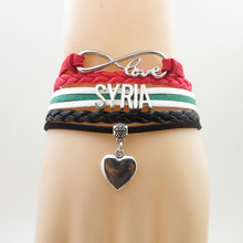 Pulsera de cuarzo con diseño de "love syria" para hombre y mujer, brazalete de cuarzo, joyería 2024 - compra barato
