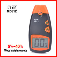 Medidor de humedad de madera de alta precisión, rango de medida 2 ~ 40% RH con dos pines de prueba RZ MD812 2024 - compra barato