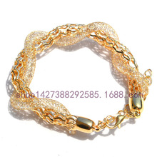 New Style High Quality Crystal Hand Chain Rhinestone Copper Hallow Bracelets & Bangles Light Gold Color Fashion Jewelry Women 2024 - buy cheap