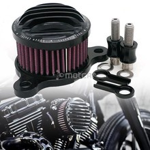 Limpiador de aire personalizado para motocicleta, sistema de filtro de admisión de aluminio negro para Harley Sportster 2004 04-14 XL 2014, 883, 1200 2024 - compra barato