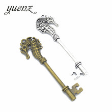 YuenZ-colgantes de Metal con forma de caballito de mar para la fabricación de joyas, joyería hecha a mano, 2 colores, 71x20mm, O237, 3 unidades 2024 - compra barato