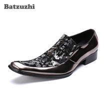 Batzuzhi-zapatos italianos hechos a mano para hombre, calzado Formal de cuero para caballero, zapatos de fiesta y boda, US12 2024 - compra barato