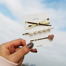 New Korean Hair Clips For Women Fashion Simulated-pearl Shell Hairpins Set Gold Color Handmade Female Hairwear Jewelry Gifts 2024 - buy cheap