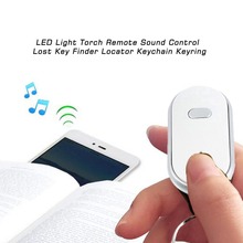 Whistle LED Light Torch Remote Sound Control Lost Key Finder Locator Remote Keychain Keychain Keyring With Whistle Claps 2024 - buy cheap