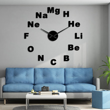 Elemento químico relógio de parede periódico diy, design moderno, químico, agulhas de acrílico, escola, adesivos 3d, espelho, relógios de parede 2024 - compre barato