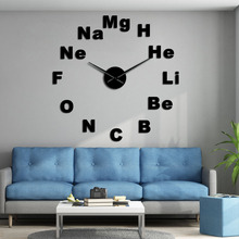 Chemical Element Periodic DIY Wall Clock Modern Design Chemistry School Acrylic  Needles 3D Stickers Mirror Wall Clocks 2024 - buy cheap