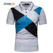 Covrlge Men Summer Fashion Patchwork Camisa Polo Shirts High Quality Short Sleeve Mens Polo Shirt Brands Brand Tee Tops MTP103 2024 - buy cheap