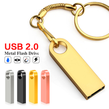 New usb flash drive high speed USB 2.0 pendrive 8gb 16gb 32gb 64gb 128GB Pen drive metal flash memory Stick With Keychain 2024 - buy cheap