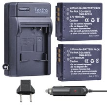 Tectra-bateria automotiva de carregamento, 1600mah, 2 peças sementes, carregador para panasonic lumix dmc tz1 tz2 tz3 tz4 tz5 2024 - compre barato