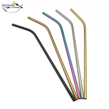 4Pcs/lot Reusable Stainless Steel Metal Straight Curved Drinking Straw with 1 Cleaner Brush Home Bar Drinkware Service For 4 2024 - buy cheap