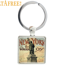 TAFREE-Llavero de Estatua de la libertad de Nueva York, llavero con anilla de estilo nacional de los Estados Unidos, joyería AA28 2024 - compra barato