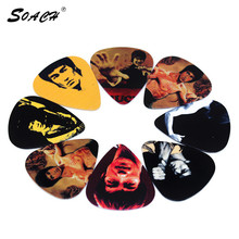 SOACH 10pcs/Lot 1.0mm acoutsic guitar pick thickness martial arts pattern String instrument accessories guitar picks parts 2024 - buy cheap