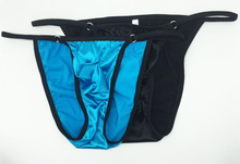 Sexy sissy  Men's underwear Bikini Bulge Pouch Moderate back Shiny Satin Knit Low Rise Stretchy smooth underwear men 2024 - buy cheap