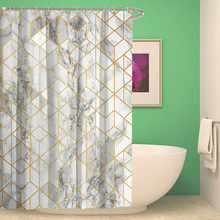 Marble Pattern Shower Curtain Waterproof Partition  Mildew Thick Bathroom Curtains with Hooks Polyester Fabric Duschvorhang 2024 - buy cheap