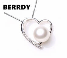 REAL PEARL Fashion Freshwater Pearl Pendant with Necklace Chain 9-10mm Pearl Size 4 Color 2024 - buy cheap