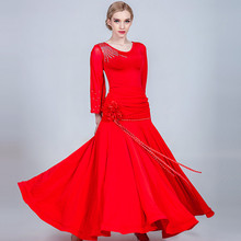 Бальная юбка женская юбка для вальса испанское танцевальное платье юбка для фламенко танцевальная одежда женские танцевальные костюмы красная танцевальная стандартная юбка 2024 - купить недорого