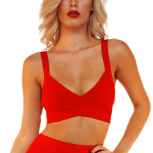 short red strappy backless  2017 women's wholesale clubware rayon bandage crop top 2024 - buy cheap