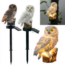 2pcs White/Brown Owl Solar Light With Solar LED Panel Fake Owl Waterproof Outdoor Solar Powered Led Path Lawn Yard Garden Lamps 2024 - buy cheap