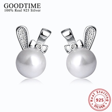 Fashion 925 Sterling Earrings Jewelry Solid 925 Silver Pearl Stud Earrings Brincos Fashion Women Jewelry  2024 - buy cheap