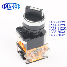 22mm Selector Switch 1NO1NC/2NO 2/3 Positions Rotary Switches Knob Switch Momentary Latching LA38-11X/2 11X/3 11X/22 20X/3 20X/2 2024 - buy cheap