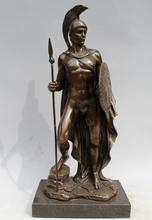 Estátua romana guerreiro em cobre com escultura de arte ocidental de 13 polegadas 2024 - compre barato