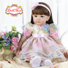 60cm Silicone Reborn Baby Doll Toys 24inch Real touch bebe Vinyl Princess Toddler Girl Babies Doll Birthday Gift Play House Toy 2024 - buy cheap