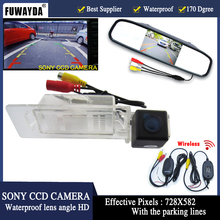 Fuwayda-câmera de visão traseira para estacionamento automotivo, com led e visão noturna, espelho retrovisor de 4.3 polegadas, para kia k5, optima 2010 2011 2024 - compre barato