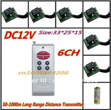 RF Wireless remote control system 1 (controller)transmitter +6 receiver(switch)12V 10A 315MHZ-433MHZ 2024 - buy cheap