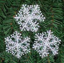 30pcs 15 cm white plastic fake snowflake Christmas party pendant New Year Christmas tree ornaments window decoration 2024 - buy cheap
