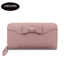 Lebolong Hot Sale  Lady Long Wallets PU Leather Carteira for Women Coin Card Clutch Bag Purse Female Candy Color Long Zip Purse 2024 - buy cheap