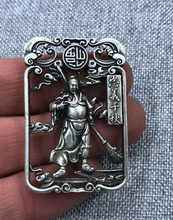Китайская коллекция украшений, тибетский серебряный кулон-тарелка Guan yu «Guan gong» 2024 - купить недорого