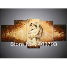 MODERN ABSTRACT HUGE WALL ART OIL PAINTING ON CANVAS hug lover tree  painting  for decoration  no frame  free shipping 2024 - buy cheap