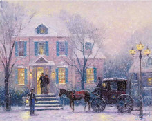 Quadros de decoração à noite thomas kinkade hd quadros artísticos impressos para parede sala quarto escritório decoração de casa sem moldura 2024 - compre barato