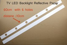 Papel refletor de retroiluminação led para tv, 60cm, branco, com furos refletores 2024 - compre barato