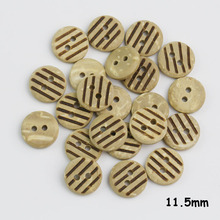 50 pçs/lote Tamanho: 11.5 milímetros De Madeira botão de coco natural, preto tiras de botões para craft Costura acessórios (kk-419) 2024 - compre barato
