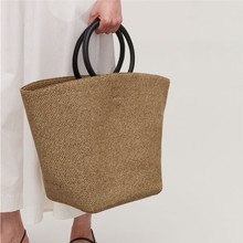Hot Straw Bag Women Handbag Bohemia Beach Bags Handmade Wicker Summer Tote big Bags Rattan Shoulder Messenger Bags 2024 - buy cheap