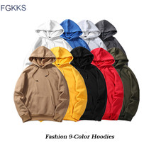 FGKKS Fashion Brand Men Casual Hoodie 2020 Autumn Male Solid Color Pullover Hoodies Unisex Casual Hoodie Top Male EU Size S-2XL 2024 - buy cheap