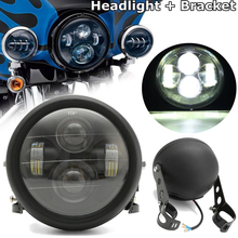 Novo projetor universal de lâmpada led de 6.5 ''para motocicleta + suporte para harley 2024 - compre barato