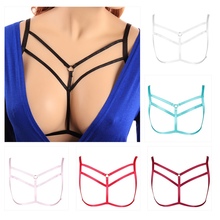 Strappy Body Harness Bra Crop Top Pastel Goth Punk Chest Belt Sexy Underwear Hollow Out Plus Size Female Accessory Rave Wear 2024 - buy cheap