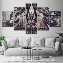 Pintura em tela de alienígena, arte da parede, 5 peças, poster modular de parede, decoração de casa, impressão 2024 - compre barato