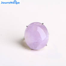 Light Purple Lavender Natural Crystal Ring Korean Style Women Girl Gift Crystal Adjustable Fresh Fashion Rings Jewelry Wholesale 2024 - buy cheap
